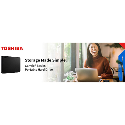 Toshiba Canvio Basics 1 TB Hard Drive - External - Black USB 3.0 - 1 Year Warranty - 1 (HDTB410XK3AA)