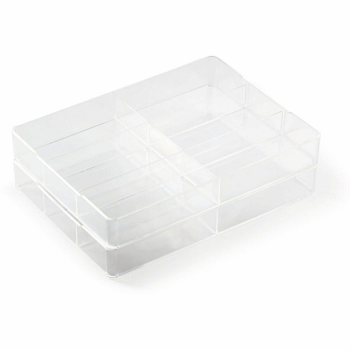 DURABLE COFFEE POINT Caddy 4 Compartment(s) - Easy to Clean, Dishwasher Safe, Stackable - Transparent - 1 Each (338419)