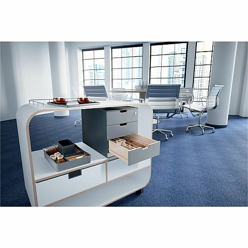 DURABLE COFFEE POINT Caddy 4 Compartment(s) - Easy to Clean, Dishwasher Safe, Stackable - Transparent - 1 Each (338419)