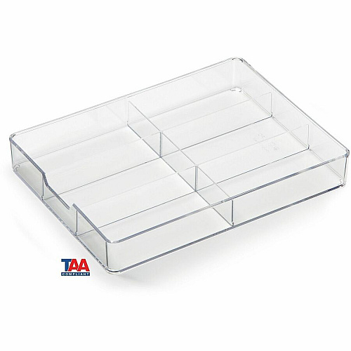 DURABLE COFFEE POINT Caddy 4 Compartment(s) - Easy to Clean, Dishwasher Safe, Stackable - Transparent - 1 Each (338419)