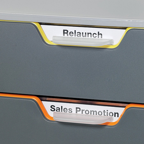 DURABLE&reg; VARICOLOR&reg; Desktop 5 Drawer Organizer 5 Drawer(s) - 11" Height x 11.50" Width x 14" Depth - Label Holder, Stackable, Non-slip Feet - Gray - Acrylonitrile Butadiene Styrene (ABS) - 1 Each (760527)