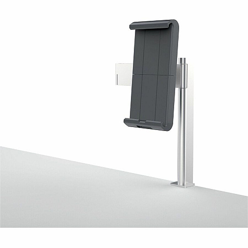 DURABLE Clamp Mount for Tablet, iPad Pro, iPad mini, Tablet PC - Silver 1 Display(s) Supported - 13" Screen Support - Aluminum, Acrylonitrile Butadiene Styrene (ABS) - 1 Each (893123)