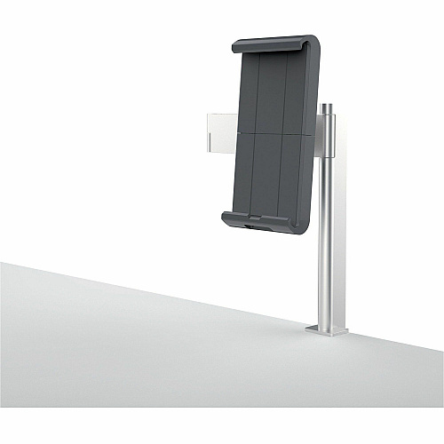DURABLE Clamp Mount for Tablet, iPad Pro, iPad mini, Tablet PC - Silver 1 Display(s) Supported - 13" Screen Support - Aluminum, Acrylonitrile Butadiene Styrene (ABS) - 1 Each (893123)