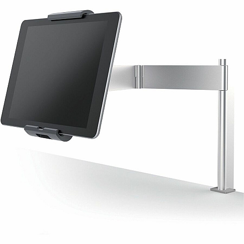 DURABLE Clamp Mount for Tablet, iPad Pro, iPad mini, Tablet PC - Silver 1 Display(s) Supported - 13" Screen Support - Aluminum, Acrylonitrile Butadiene Styrene (ABS) - 1 Each (893123)