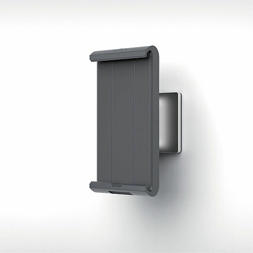 DURABLE Tablet Holder Wall Arm 8.9" Height x 3.7" Width x 6.7" Depth - Steel, Acrylonitrile Butadiene Styrene (ABS), Aluminum - Silver - 180&deg; Swivel, Pivot, Adjustable Clamp, Locking Mechanism, 360&deg; Rotation, Flexible Arm, Tilt, Cable Man (893423)