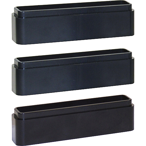 DAC Monitor Riser Leg Blocks Large x 6" Width x 1.50" Depth x 1.25" Height - Stackable, Adjustable Height, Sturdy, Comfortable, Ergonomic Design - Black - 3 / Kit - TAA Compliant (02250)