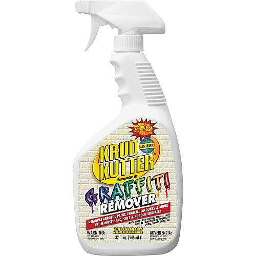 Krud Kutter Graffiti Remover Ready-To-Use - 32 fl oz (1 quart) - Water Based, Non-flammable - Clear - 6 / Carton (GR326CT)