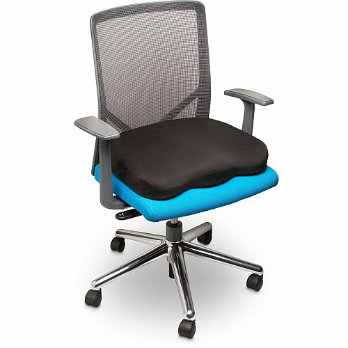 Kensington Ergonomic Memory Foam Seat Cushion Foam - Ergonomic Design, Slip Resistant Base, Durable, Removable Cover, Adjustable Strap, Comfortable - 1 Each (55805)