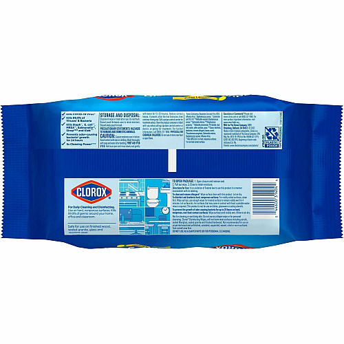 Clorox Disinfecting Cleaning Wipes Crisp Lemon - White - 75/Pack - 1 Each (31404)