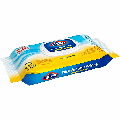 Clorox Disinfecting Cleaning Wipes Crisp Lemon - White - 75/Pack - 1 Each (31404)