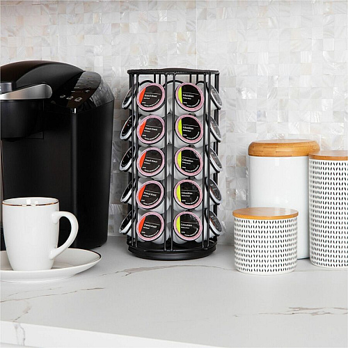 Mind Reader 35-pod Coffee Carousel 35 x Coffee Pod - 12.25" Height x 6.10" Width x 6.10" Length - Black - 1 Each (METCAR35BLK)