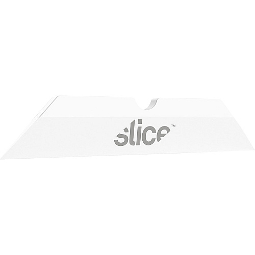 Slice Pointed Tip Ceramic Cutter Blades 1.30" Length - Pointed Tip, Rust Resistant, Dual-sided, Non-magnetic, Non-conductive, Reversible, Non-sparking - Zirconium Oxide - White - 4 / Pack (10408)