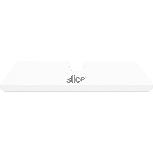 Slice Rounded Tip Ceramic Utility Blades 2.60" Length - Non-conductive, Non-magnetic, Rust Resistant, Reversible, Non-sparking - Zirconium Oxide - White - 3 / Pack (10526)