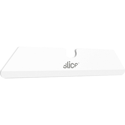 Slice Rounded Tip Ceramic Utility Blades 2.60" Length - Non-conductive, Non-magnetic, Rust Resistant, Reversible, Non-sparking - Zirconium Oxide - White - 3 / Pack (10526)