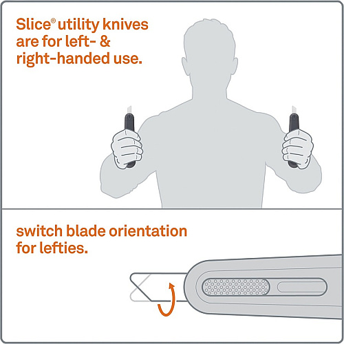 Slice Auto Retract Utility Knife Ceramic Blade - 0.9" Height x 1.4" Width x 6.1" Length - Retractable, Non-sparking, Non-conductive, Rust-free Blade, Durable, Ambidextrous, Comfortable - Glass-filled Nylon, Stainless Steel, Zirconia, Carbon Steel  (10554)