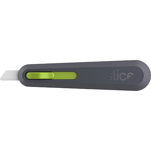 Slice Auto Retract Utility Knife Ceramic Blade - 0.9" Height x 1.4" Width x 6.1" Length - Retractable, Non-sparking, Non-conductive, Rust-free Blade, Durable, Ambidextrous, Comfortable - Glass-filled Nylon, Stainless Steel, Zirconia, Carbon Steel  (10554)