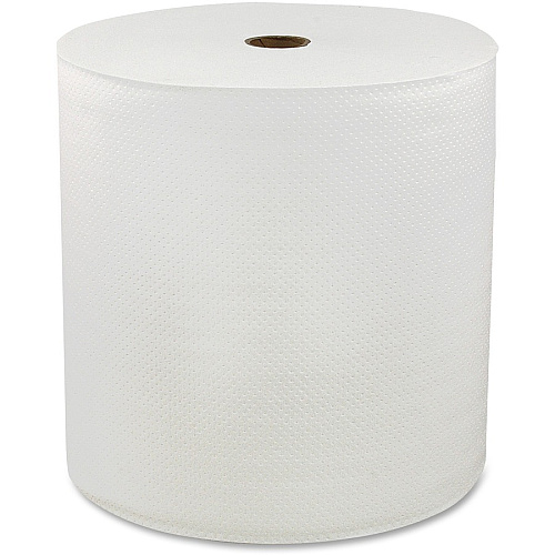 Genuine Joe&reg; Hardwound Roll Paper Towels, White, 65 Carton/Pallet 1 Ply - 7" Width x 850 ft Length - White - 390 / Pallet (GJO96850PL)