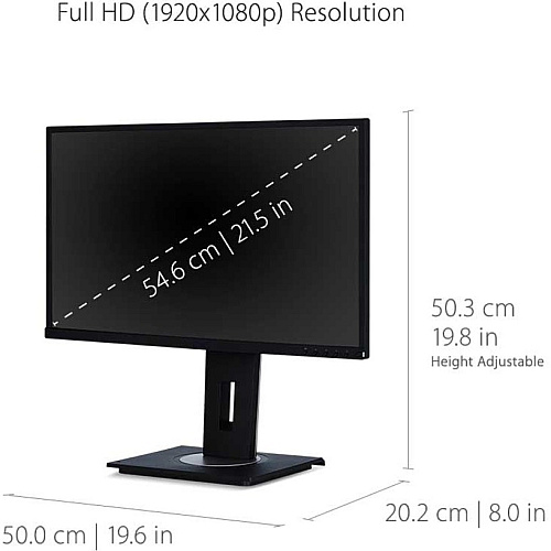 ViewSonic VG2248 22 Inch IPS 1080p Ergonomic Monitor with HDMI DisplayPort USB and 40 Degree Tilt for Home and Office