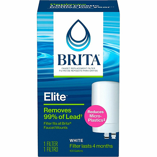 Brita On Tap Water Filtration System Replacement Filters For Faucets 100 gal Filter Life - Blue, White - 1 Each (36309)