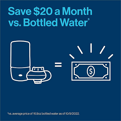 Brita On Tap Water Filtration System Replacement Filters For Faucets 100 gal Filter Life - Blue, White - 1 Each (36309)