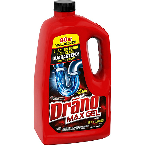 Drano Max Gel Clog Remover Ready-To-Use - 80 fl oz (2.5 quart) - Yellow - 1 Each (694772)