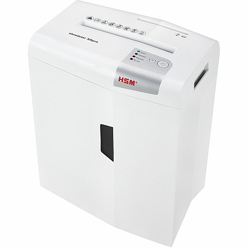 HSM shredstar X6Pro - 1/16" x 5/8" + Sep. CD Cutting Unit Particle Cut - 6 Per Pass - for shredding CD, DVD, Paper, Staples, Paper Clip, Credit Card - 0.187" x 0.625" Shred Size - P-5/O-1/T-2/E-2/F-2 - 8.66" Throat - 5.30 gal Wastebin Capacity - (1046113)
