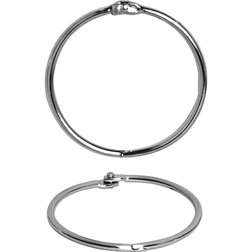 Business Source Standard Book Rings 2" Diameter - Silver - Nickel Plated - 50/Box - 5 / Bundle (BSN01439BD)