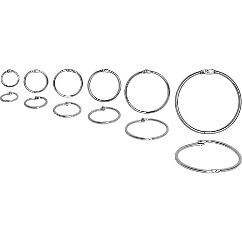 Business Source Standard Book Rings 3" Diameter - Silver - Nickel Plated - 10 / Box (BSN01441)