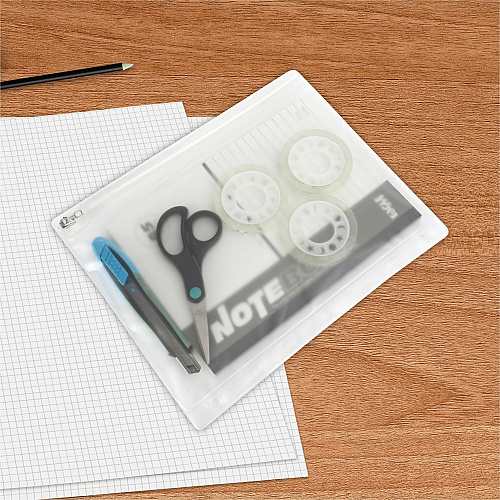Business Source Punched Economy Binder Pocket 10" Height x 8" Width - 7 x Holes - Ring Binder - Clear - Plastic - 1 Each (BSN01607)