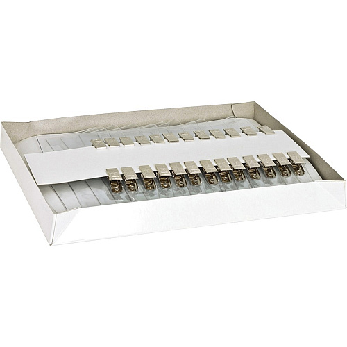 Business Source Pin Style Holder Name Badge Kit Clear - 100 / Box (BSN19700BADGE)
