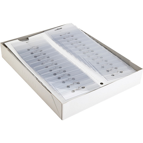 Business Source Pin Style Holder Name Badge Kit Clear - 100 / Box (BSN19700BADGE)