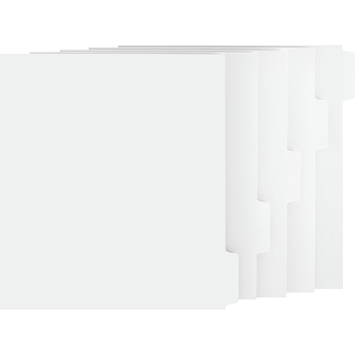 Business Source Tab Printer Economy Index Dividers Print-on Tab(s) - 5 Tab(s)/Set - 8.5" Divider Width x 11" Divider Length - Letter - White Divider - White Tab(s) - 50 / Box (BSN21000)