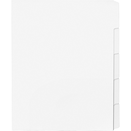 Business Source Tab Printer Economy Index Dividers Print-on Tab(s) - 5 Tab(s)/Set - 8.5" Divider Width x 11" Divider Length - Letter - White Divider - White Tab(s) - 50 / Box (BSN21000)
