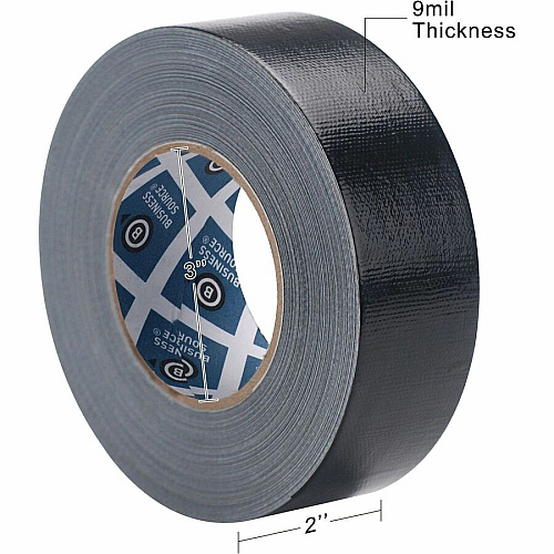 Business Source General-purpose Duct Tape 60 yd Length x 2" Width x 9 mil Thickness - Black - For Indoor, Outdoor, General Purpose, Wrapping, Sealing - 1 Roll (BSN41889)