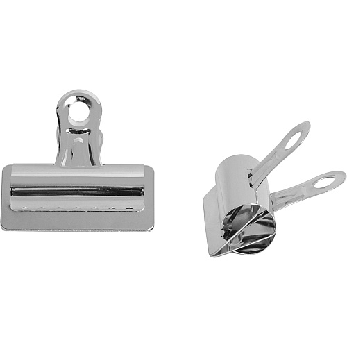 Business Source Bulldog Grip Clips No. 4 - 3" Width - for Paper - Heavy Duty - Silver - 12 / Box (BSN58503)
