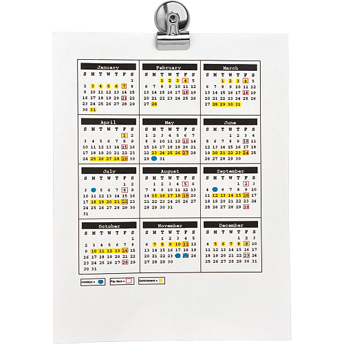Business Source Magnetic Grip Clips Pack No. 1 - 1.3" Width - for Paper - Magnetic, Heavy Duty - Silver - 18 / Box (BSN58506)
