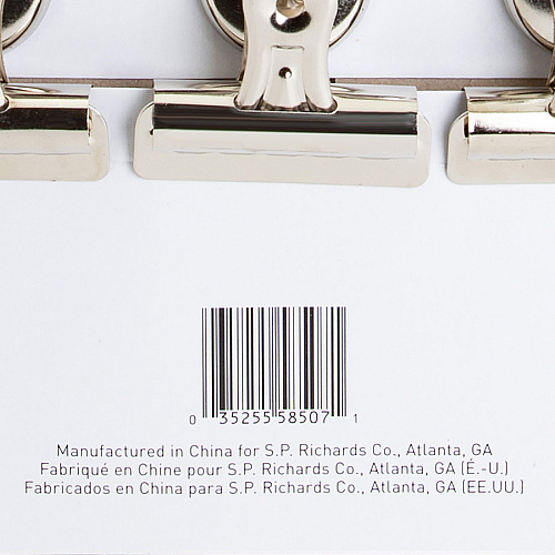 Business Source Magnetic Grip Clips Pack No. 2 - 2.3" Width - for Paper - Magnetic, Heavy Duty - Silver - 12 / Box (BSN58507)
