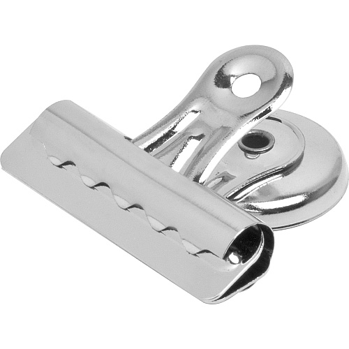 Business Source Magnetic Grip Clips Pack No. 2 - 2.3" Width - for Paper - Magnetic, Heavy Duty - Silver - 12 / Box (BSN58507)