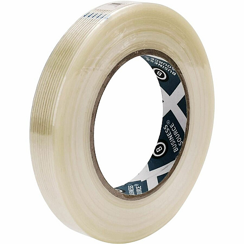 Business Source Filament Tape 60 yd Length x 0.75" Width - 3" Core - White - Fiberglass Filament - For Reinforcing - 1 Roll (BSN64004)