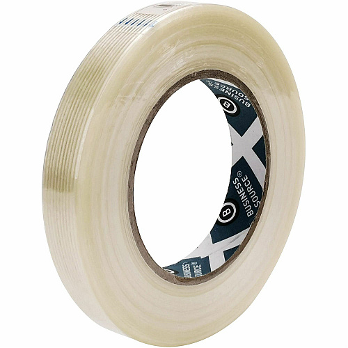 Business Source Filament Tape 60 yd Length x 0.75" Width - 3" Core - White - Fiberglass Filament - For Reinforcing - 1 Roll (BSN64004)