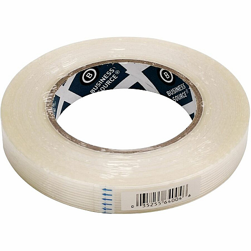 Business Source Filament Tape 60 yd Length x 0.75" Width - 3" Core - White - Fiberglass Filament - For Reinforcing - 1 Roll (BSN64004)
