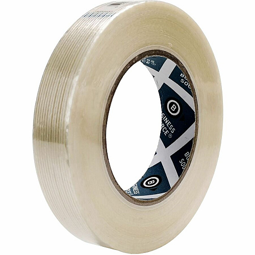 Business Source Filament Tape 60 yd Length x 1" Width - 3" Core - White - Fiberglass Filament - For Reinforcing - 1 Roll (BSN64005)