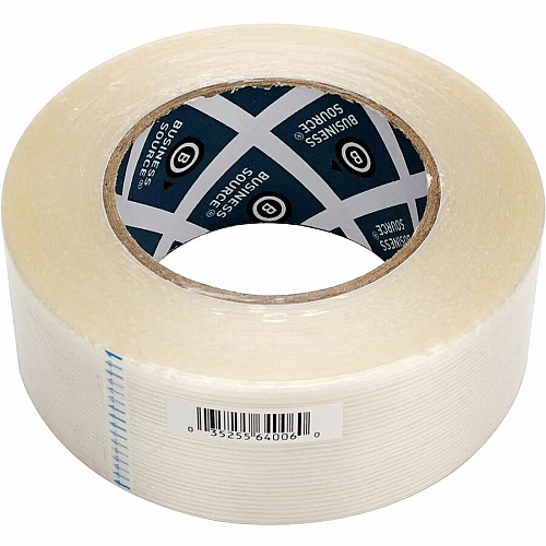 Business Source Filament Tape 60 yd Length x 2" Width - 3" Core - White - Fiberglass Filament - For Reinforcing - 1 Roll (BSN64006)