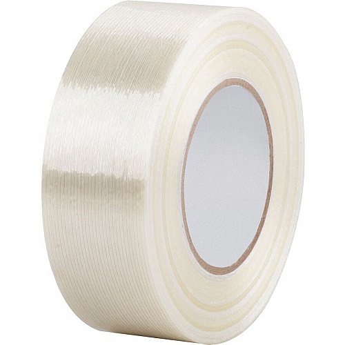 Business Source Heavy-duty Filament Tape 60 yd Length x 2" Width - 3" Core - White - Fiberglass Filament Roll - 1 Roll (BSN64018)