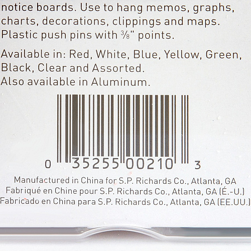 Business Source 1/2" Head Push Pins 0.50" Head - Clear - 100 / Box (BSN81002)
