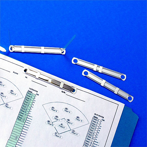 Business Source Prong Fastener Compressors for Paper - Silver - 100 / Box (BSNC1)