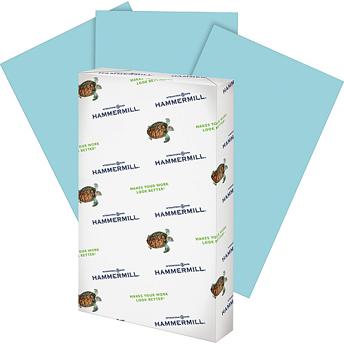 Hammermill Colors Recycled Copy Paper - Blue Legal - 8 1/2" x 14" - 20 lb Basis Weight - Jam-free - Blue - 500 Sheets per Ream - 10 / Carton (103317CT)