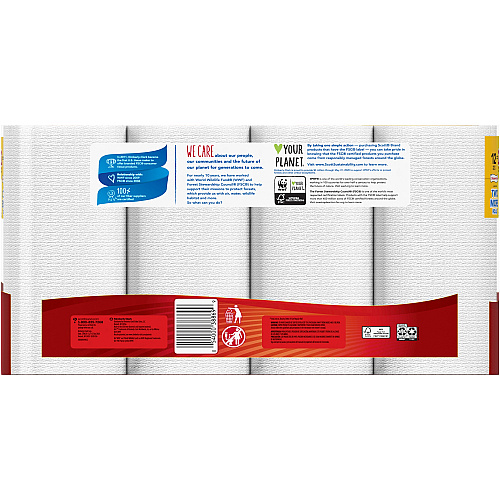 Scott&reg; Choose-A-Sheet Kitchen Paper Towels, 1-Ply, 102 Sheets, 12 Rolls 1 Ply - 11" x 6" - 102 Sheets/Roll - White - 12 / Pack (38869)