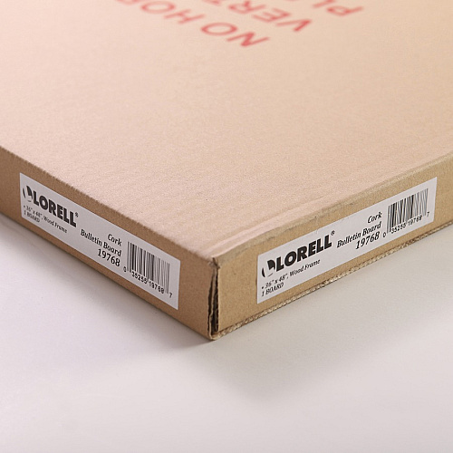 Lorell Bulletin Board 36" Board Height x 48" Board Width - Cork Surface - Long Lasting, Warp Resistant - Brown Oak Frame - 1 Each (LLR19768)