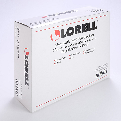 Lorell Wall File Pockets 14.75" Height x 13.13" Width x 4.25" Depth - Clear - 3 / Pack (LLR60001)